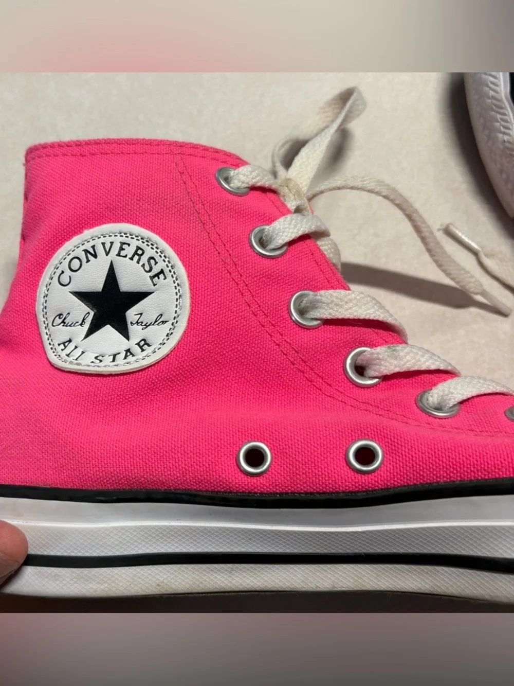 Converse Pink High-Top Canvas Sneakers - Women - Picture 5 of 7